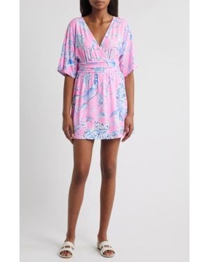 Lilly Pulitzer Parigi Print Skort Romper - Red
