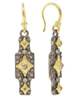 Armenta Crivelle Champagne Diamond Drop Earrings - Metallic
