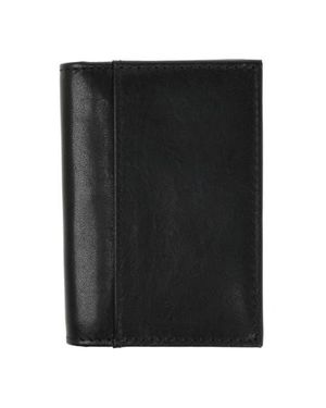 Trafalgar Tennyson Bi-Fold Id Window Leather Card Case - Black