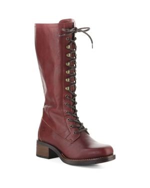 Fly London Reil Leather Tall Boot - Red