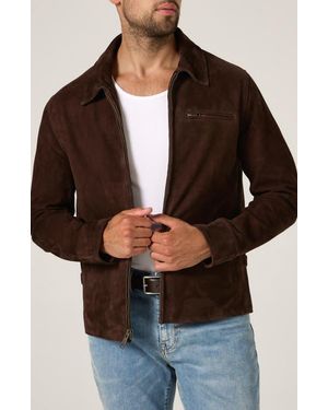 7 Diamonds Leather Drifter Jacket - Black