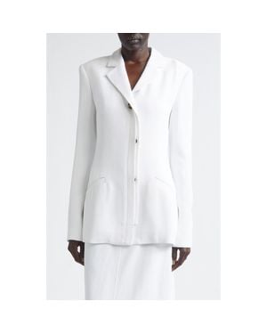 Proenza Schouler Vioni Heavy Sable Blazer - White