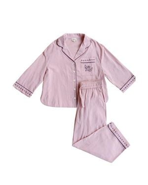 TBCo Cotton & Linen Long Pajamas - Pink