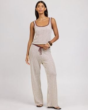 Onia Crochet Knit Drawstring Pant - White