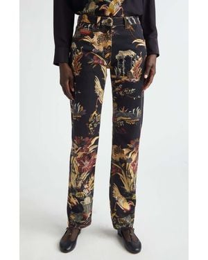 Etro Floral Stretch Jeans - Black