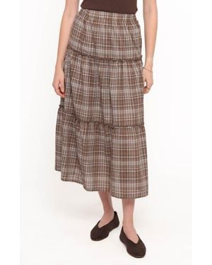 Petal & Pup Campbell Tiered Maxi Dress - Brown