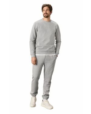 Pact Organic Cotton Cloud Brushed Fleece Crew Sweatshirt - Gray