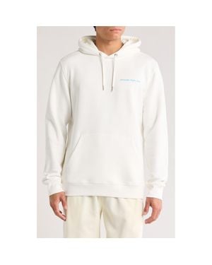 Overnight Angels Crew Graffiti Skull Graphic Hoodie - White