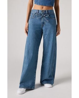 Levi's Xl High Waist Drawstring Wide Leg Pants - Blue