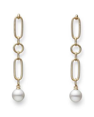 Mikimoto M Collection Cultured Pearl Drop Earrings - White