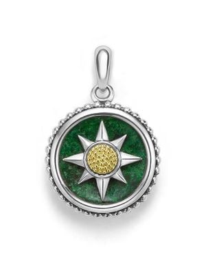 Lagos Anthem Small Jade Sunburst Amulet - Green