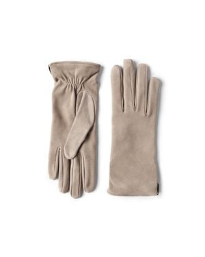 Brunello Cucinelli Suede Gloves - Natural