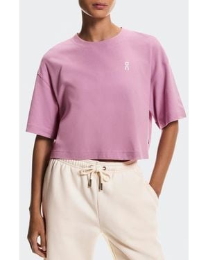 On Shoes Club Boxy-T Cott Graphic T-Shirt - Pink