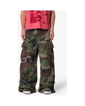 MNML Military Rave Wide Leg Cargo Pants - Multicolor