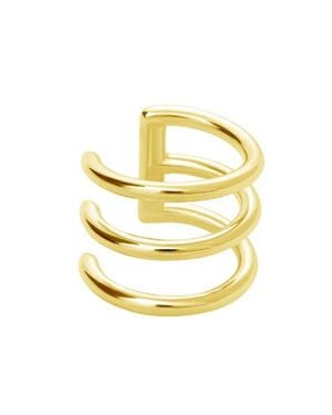 Lucy Quartermaine Waterfall Triple Ear Cuff - Metallic