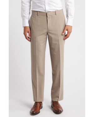 Nordstrom Henrik Trim Fit Solid Stretch Wool Suit Pants - Natural