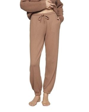 Eberjey Tie Waist Sweater Pants - Multicolor