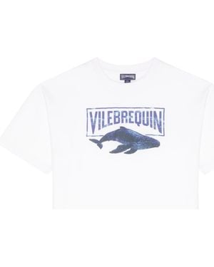 Vilebrequin Boys Organic Cotton T-Shirt Whale - Blue