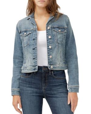 Silver Jeans Co. Fitted Denim Trucker Jacket - Blue