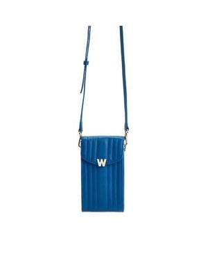 Wolf Mimi Phone Case With Wristlet & Lanyard - Blue