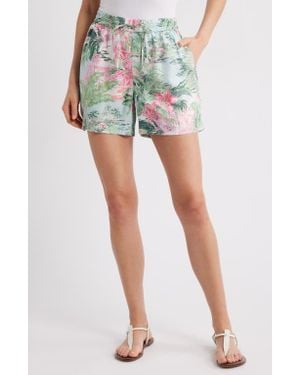 Tommy Bahama Garden Villa Linen Drawstring Shorts - Multicolor