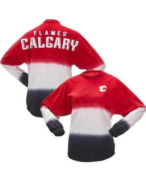 Spirit Jersey Fanatics Branded/ Calgary Flames Ombre Long Sleeve T-Shirt - Red
