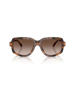 Ralph Lauren 57Mm Gradient Irregular Sunglasses - Brown