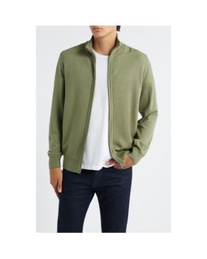 BOSS Illarione Zip Wool Cardigan - Green