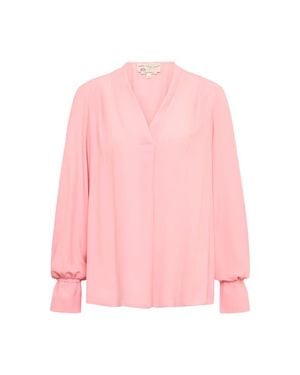 Maison Common V-Neck Blouse With Long Sleeves - Pink