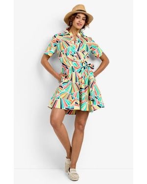 Trina Turk Misola Printed Dress - Green