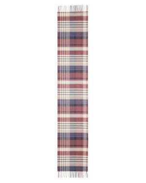 Johnstons of Elgin Oversize Check Cashmere Scarf - White