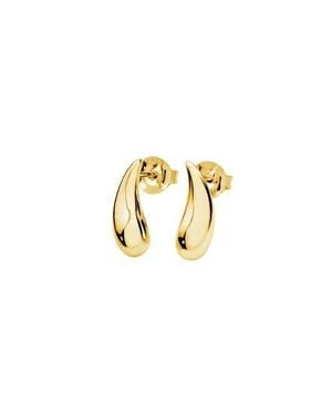 Lucy Quartermaine Droplet Studs - Metallic