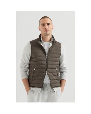 Brunello Cucinelli Lightweight Techno Fabric Down Vest - Gray