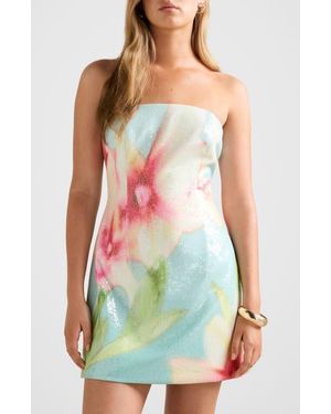 EVER NEW Ria Floral Sequin Strapless Minidress - Multicolor