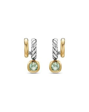 David Yurman Mercer Color Two-Row Drop Earrings, 19.5Mm - Blue