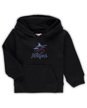 Outerstuff Toddler Miami Marlins Team Primary Logo Fleece Pullover Hoodie - Black