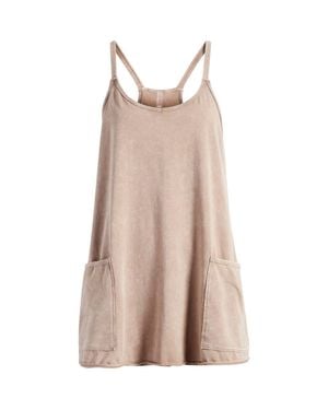 Free People Fp Movement Hot Shot Racerback Romper - Brown