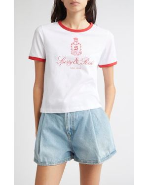 ★Sporty & Rich★ Agassi Short Sleeve T-Shirt White TS933WH T-Shirts – Sporty & Rich