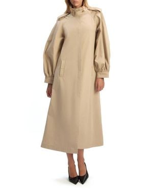 Bardot Isler Longline Trench Coat - Natural