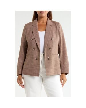 Jones New York Double Breasted Blazer - Brown