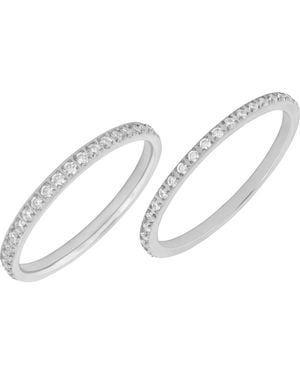 Electric Picks Sloane Ring Set Of 2 - Metallic