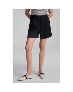 Mavi Woven Linen Shorts - Blue