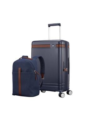 Samsonite Virtuosa 2 Piece Set Backpack & 21 Carry On Spinner Luggage - Blue