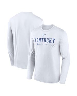 Nike Kentucky Wildcats 2025 Courtside Basketball Shootaround Legend Dri-Fit Long Sleeve T-Shirt - Blue