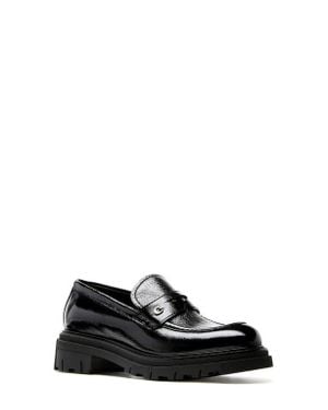 La Canadienne Doe Waterproof Platform Penny Loafer - Black