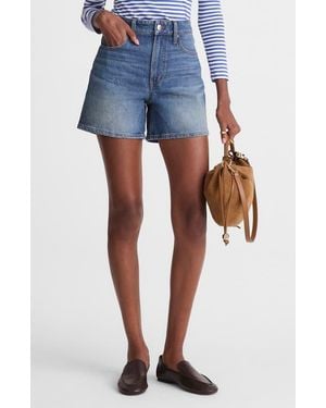 Madewell The Perfect Vintage High Waist Mid Length Denim Shorts - Blue