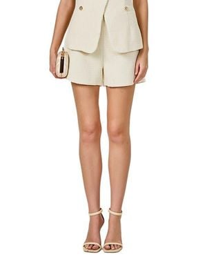 Endless Rose Tweed Shorts - White