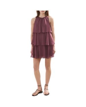 Mango Cake Ruffle Minidress - Red