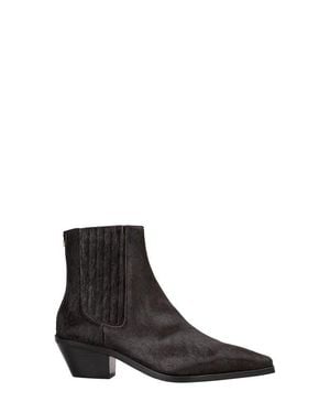 BOSS Genuine Calf Hair Chelsea Boot - Black
