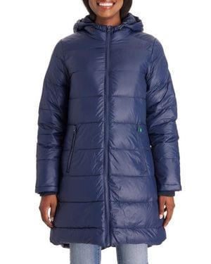 Modern Eternity Maternity Naomi 3-In-1 Down-Filled Nylon Maternity & Babywearing Parka - Blue